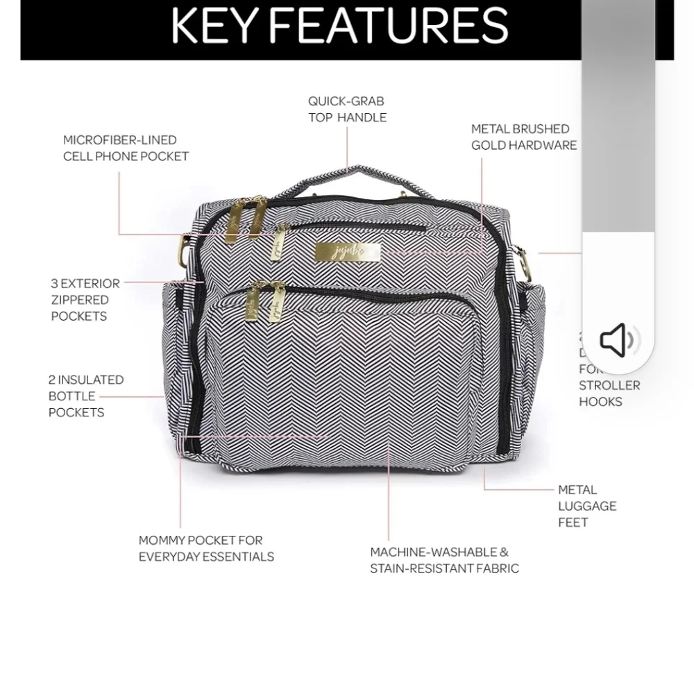 Jujube carry on diaper bag - Picture 2 of 4